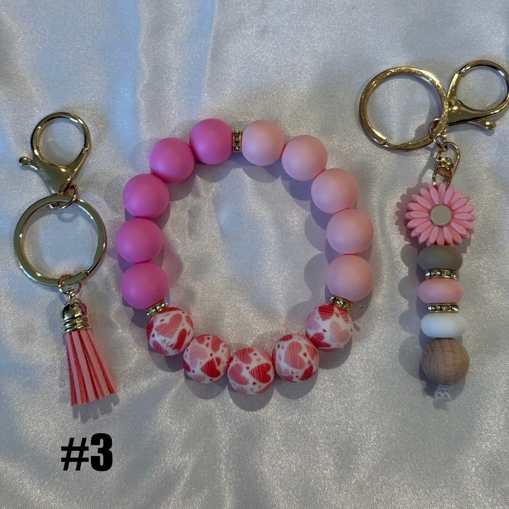 Beaded Tassel Keychain Bracelet & Bag Charm Set (Pick 1 Set) - Picture 7 of 13